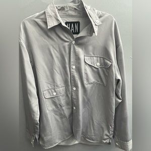 hans kjøbenhavn
 button-down long-sleeve shirt size XL grey gray